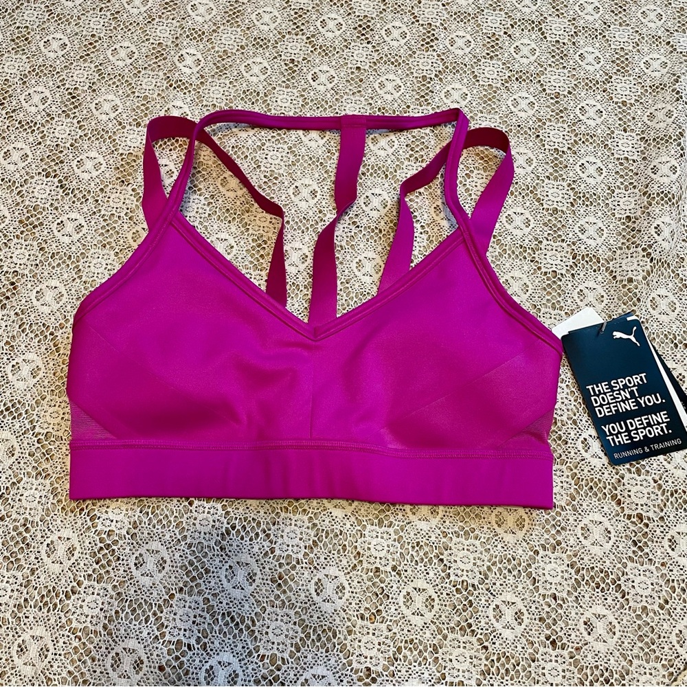 Puma New Fashion Luxe Sports Bra Deep Orchid Small